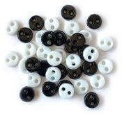 Black & White - Buttons Galore Micro Buttons