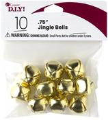 Gold - Jingle Bells .75" 10/Pkg