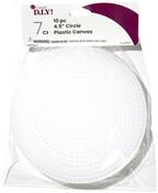 Circle Clear - Cousin Plastic Canvas Shape 7 Count 4.5" 10/Pkg