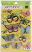 Butterflies - Serendipity Grand Adhesions Dimensional Stickers 15/Pkg