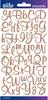 Copper Glitter Script - Sticko Tiny Alphabet Stickers