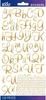 Alpha Medium Stickers - Gold Foil Script - Sticko Alphabet Stickers