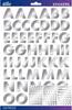 Silver Foil Futura Bold Large - Sticko Alphabet Stickers