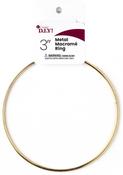 Gold - Metal Macrame Ring 3"
