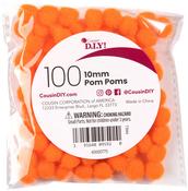 Orange - Pom-Poms 10mm 100/Pkg