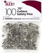 Nickel - Coiless Safety Pins