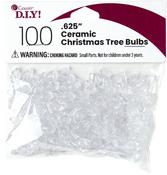Clear - Ceramic Christmas Tree Bulbs .625" 100/Pkg