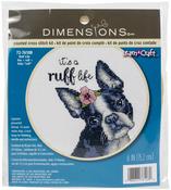 Ruff Life (14 Count) - Dimensions Counted Cross Stitch Kit 6" Round