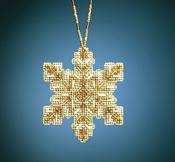 Golden Snowflake (14 Count) - Mill Hill Counted Cross Stitch Ornament Kit 2.75"X3.25"