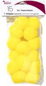 Yellow - Pom-Poms 1.5" 15/Pkg