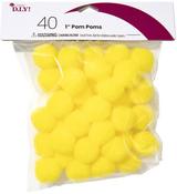 Yellow - Pom-Poms 1" 40/Pkg