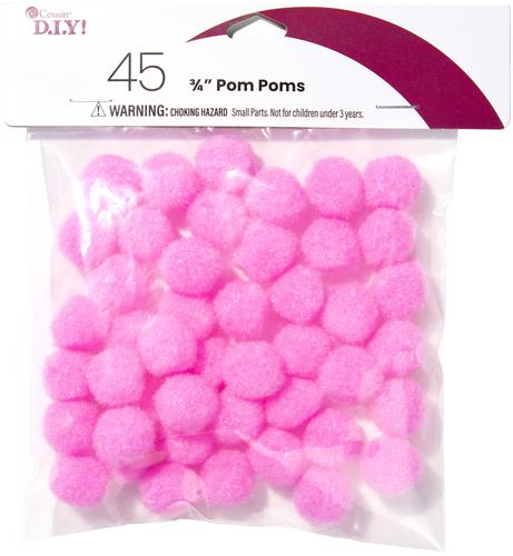 0.75 inch Mini Craft Pom Poms, Pom poms