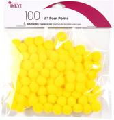 Yellow - Pom-Poms .5" 100/Pkg