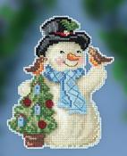 Feathered Friends Snowman - Mill Hill/Jim Shore Counted Cross Stitch Kit 4"X5"