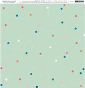 Dots - American Crafts Patterned Single-Sided Cardstock 12"X12"