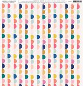 Rainbow Circles - American Crafts Patterned Single-Sided Cardstock 12"X12"