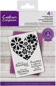 Blooming Heart - Crafter's Companion Abstract Clear Stamps