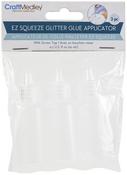 Empty Glitter Glue Applicator Bottle 20ml 3/Pkg