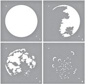 Layered Full Moon - Spellbinders Stencil