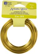 Gold Tone - Artistic Wire Aluminum Craft Wire 12ga