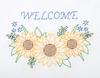 Welcome Sunflowers - Jack Dempsey Stamped White Sampler 11"X14"