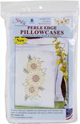 Golden Sunflowers - Jack Dempsey Stamped Pillowcases W/White Perle Edge 2/Pkg