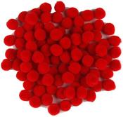 Red - Touch Of Nature Pom-Poms 10mm 100/Pkg