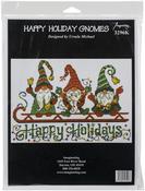 Happy Holiday Gnomes (14 Count) - Imaginating Counted Cross Stitch Kit 11"X7.5"