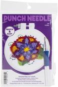 Flower - Design Works Punch Needle Kit 3.5" Round