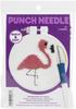 Flamingo - Design Works Punch Needle Kit 3.5" Round