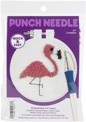 Flamingo - Design Works Punch Needle Kit 3.5" Round