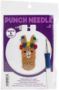 Llama - Design Works Punch Needle Kit 3.5" Round