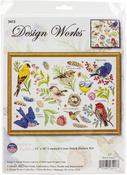 Bird Study (14 Count) - Design Works Counted Cross Stitch Kit 12"X18"