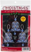 Blue Bells - Design Works Beaded Ornament Kit 1.75"x2.5" Set of 5