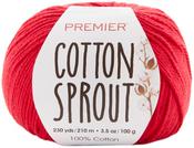 Red - Premier Yarns Cotton Sprout Yarn