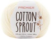 Cream - Premier Yarns Cotton Sprout Yarn