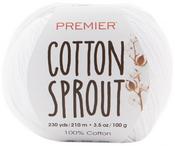 White - Premier Yarns Cotton Sprout Yarn