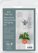 Double Plant Hanger - Solid Oak Macrame Hanging Kit