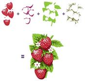 Strawberries - Hero Arts Color Layering Clear Stamps 4"X6"