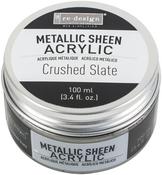 Crushed Slate - Prima Marketing Re-Design Metallic Sheen Acrylic Paint 100ml