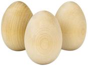 Hygloss Wood Eggs 1.75"X2.5" 3/Pkg