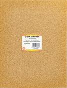 Hygloss Cork Sheets Self-Adhesive 2mm Thick 8.5"X11" 2/Pkg