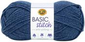 Deep Denim Heather - Lion Brand Basic Stitch Anti-Pilling Yarn