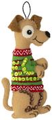 Dogs In Ugly Sweaters - Bucilla Felt Ornaments Applique Kit Set Of 6