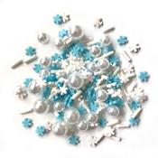 Pearly Snowflakes - Buttons Galore Sprinkletz Embellishments 12g