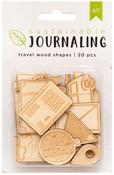 Travel - AC Sustainable Journaling Wood Shapes 20/Pkg