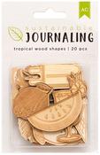 Tropical - AC Sustainable Journaling Wood Shapes 20/Pkg