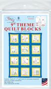 Gnomes - Jack Dempsey Themed Stamped White Quilt Blocks 9"X9" 12/Pkg