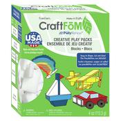 Blocks, White - FloraCraft CraftFoM Play Pack 4oz