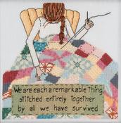Curly Girl-Stitched Together (28 Count) - Mill Hill Counted Cross Stitch Kit 7"X7"